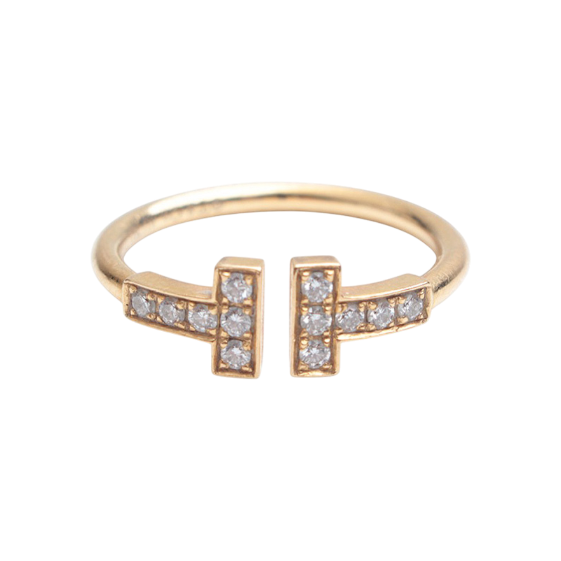 티파니앤코 T 와이어 18K 로즈골드 12P 다이아 반지(10.75호)(Tiffany & Co. T Wire 18K Rose Gold Diamond Ring (Size 10.75))