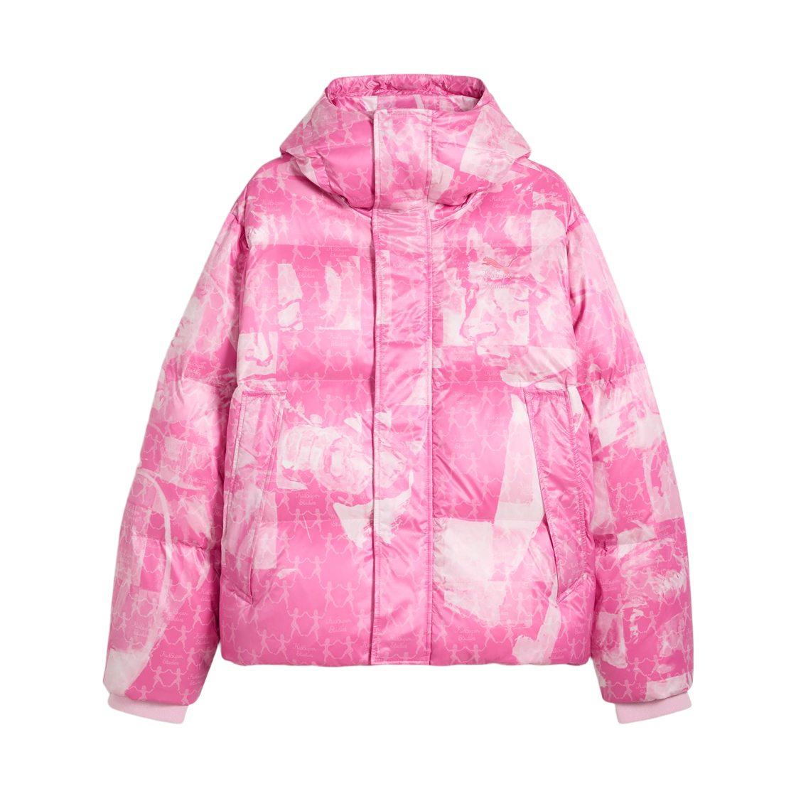 626704-71 Puma x KidSuper MMQ AOP Puffer Jacket Pearl Pink
