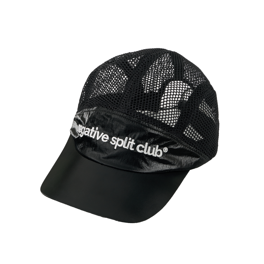 네거티브 스플릿 클럽 글로시 경량 메쉬캡 블랙(negative split club Glossy Lightweight Mesh Cap Black)
