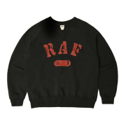 AMOU RAF Henley Neck Sweat Shirts Black