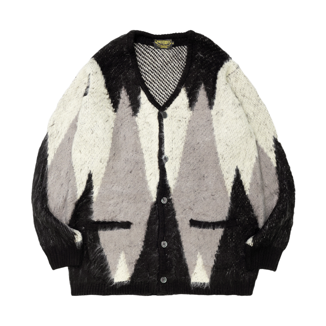 22328BK Houston Japan UNIVERD72 Mohair Touch Cardigan Diamond Black 22328