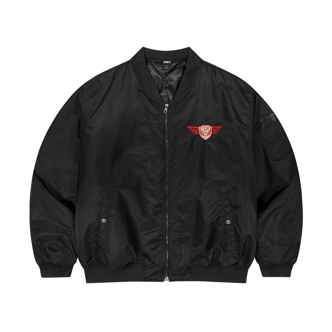 에이치덱스 윙드 로고 봄버 자켓 블랙(HDEX Winged Logo Bomber Jacket Black)
