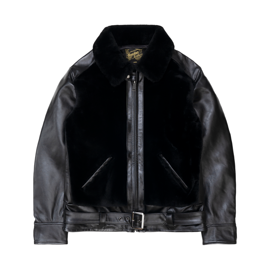 8234BK Houston Japan Mouton Grizzly Jacket Black 8234