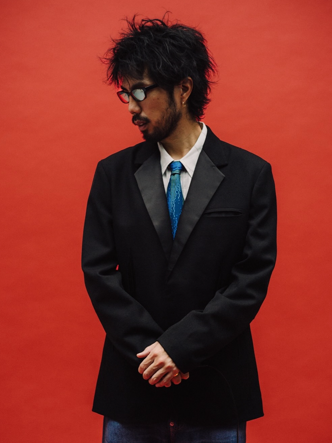 Levi's x Kiko Kostadinov Articulate Jeans Blue, Levi's x Kiko Kostadinov Articulate Jacket Blue 착용 스타일 - 3