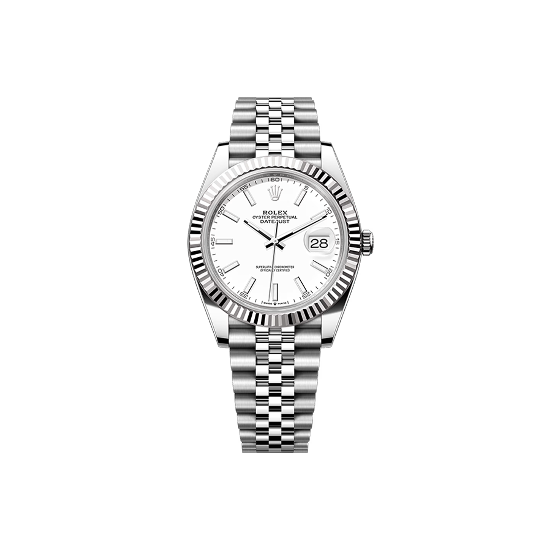 ITUPVGCG268L Rolex Datejust 41 - 126334 White Dial Jubilee No. 6879