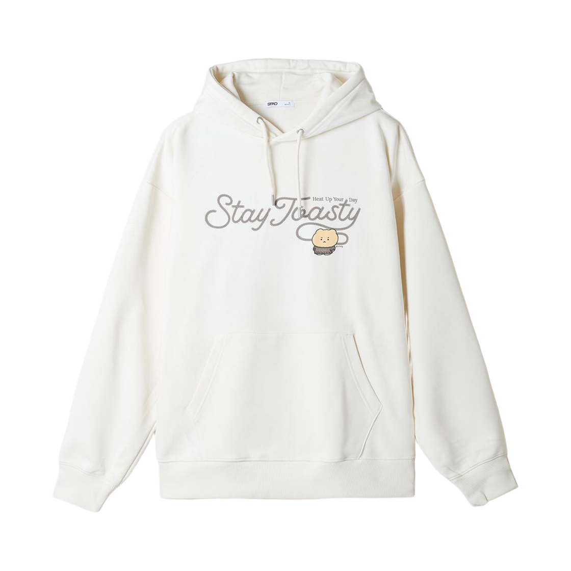 스파오 x 망그러진곰 후드 스웨트셔츠 크림(Spao x Manggom Hooded Sweatshirt Cream) - 1