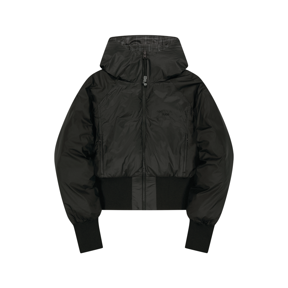 오호스 리버시블 체크 패디드 자켓 블랙(OJOS Reversible Check Padded Jacket Black)