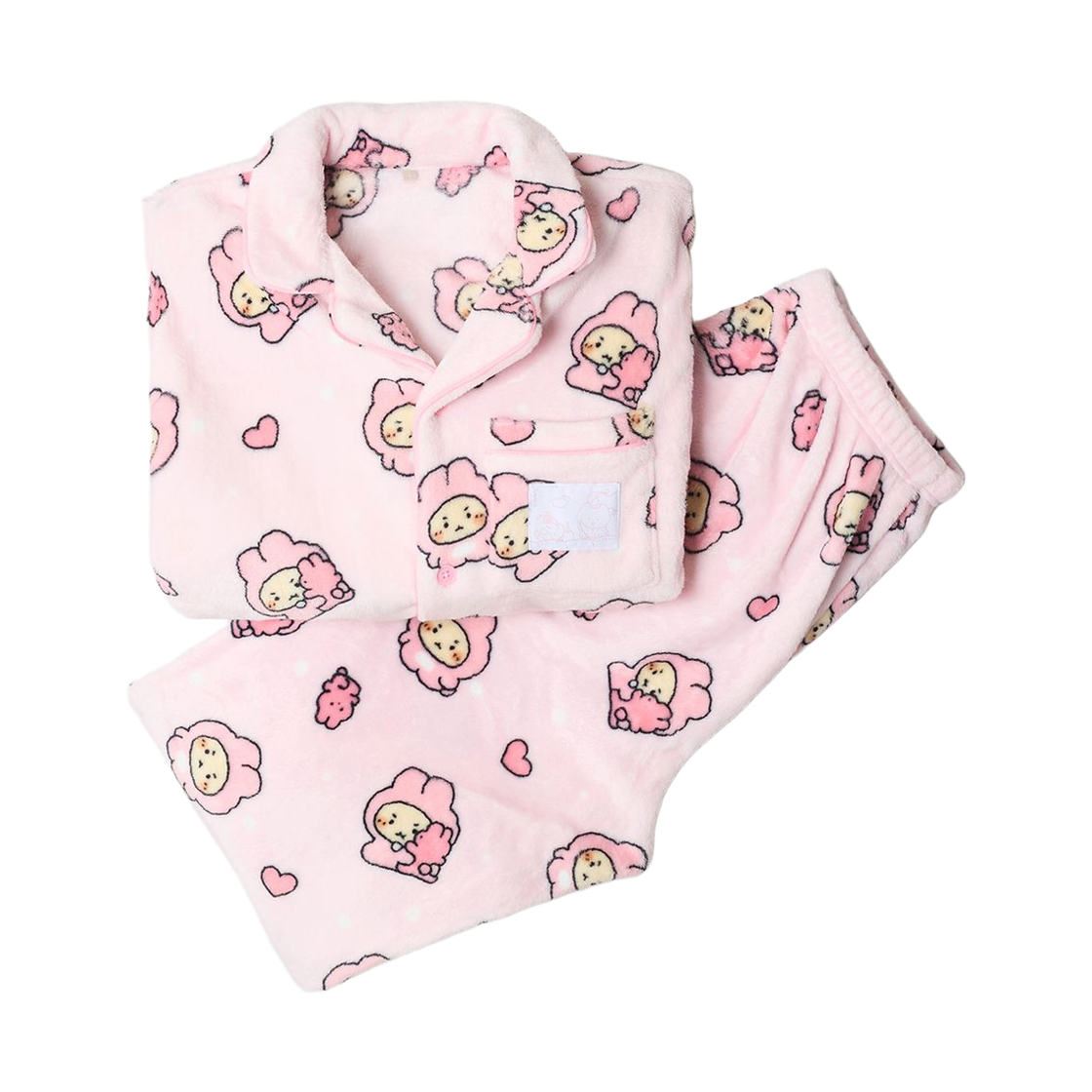 스파오 x 망그러진곰 수면 파자마 세트 라이트 핑크(Spao x Manggom Sleep Pajama Set Light Pink)