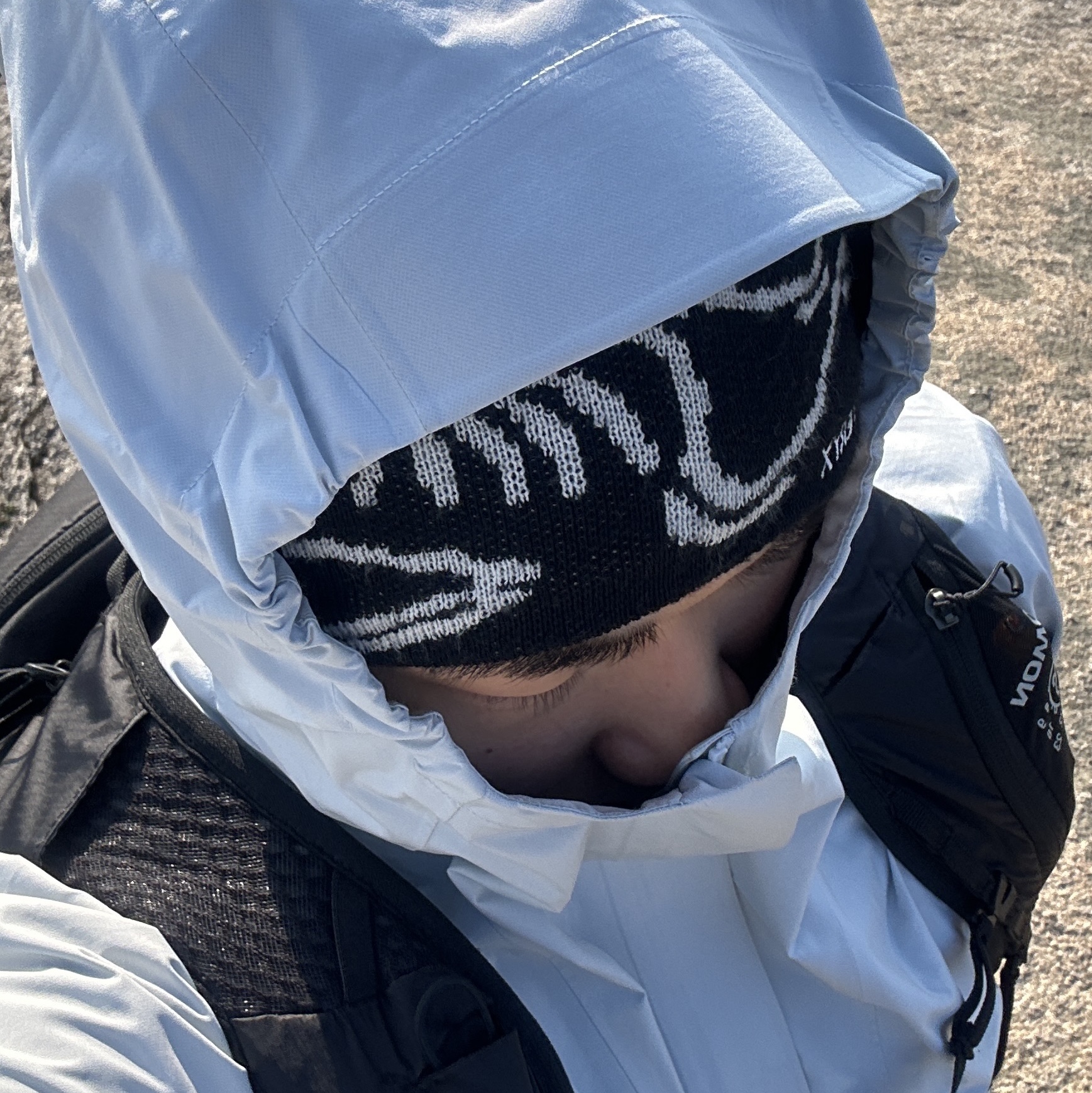 Salomon x MM6 Maison Margiela XT-15 Black, Arc'teryx Bird Head Toque Orca 착용 스타일 - 1