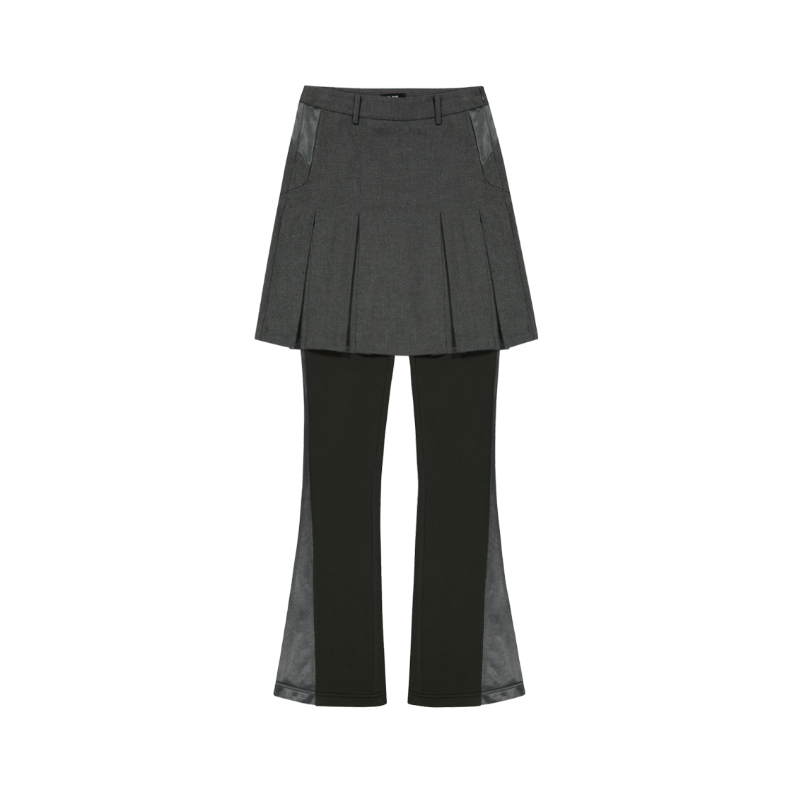 OJ25FWTR001GR OJOS Pleated Jersey Skirt Pants Grey