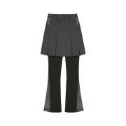 OJOS Pleated Jersey Skirt Pants Grey