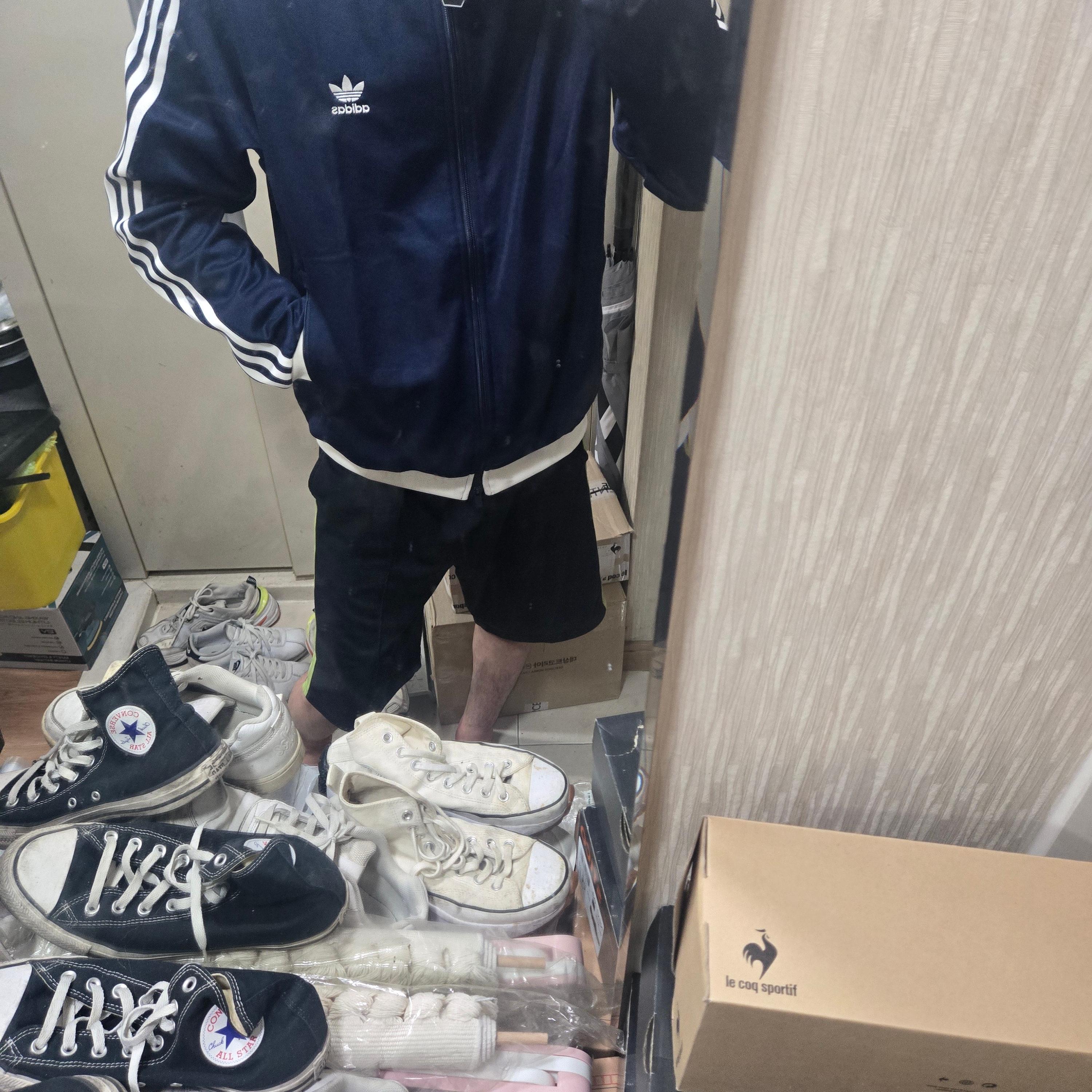 Adidas Adicolor Classic Beckenbauer Track Top Night Indigo - KR Sizing 착용 스타일 - 2