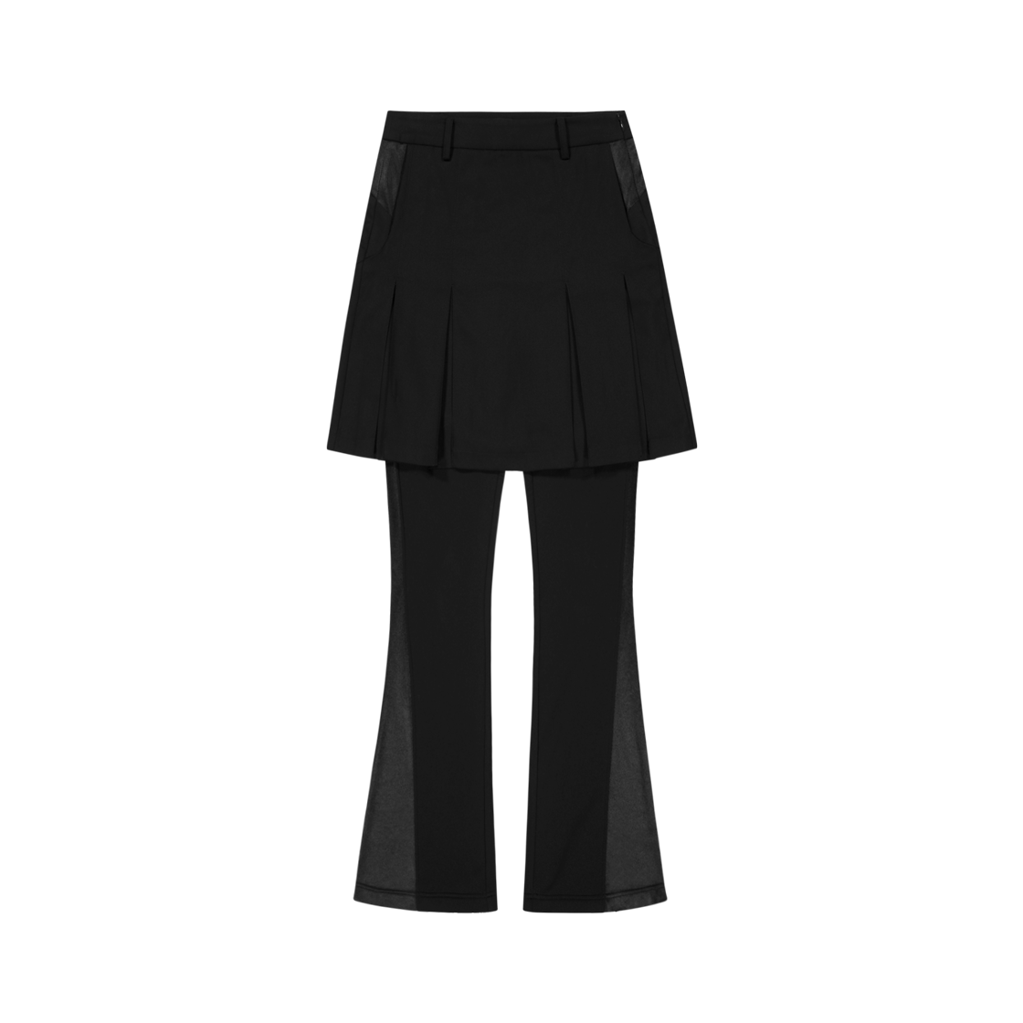 OJ25FWTR001BK OJOS Pleated Jersey Skirt Pants Black