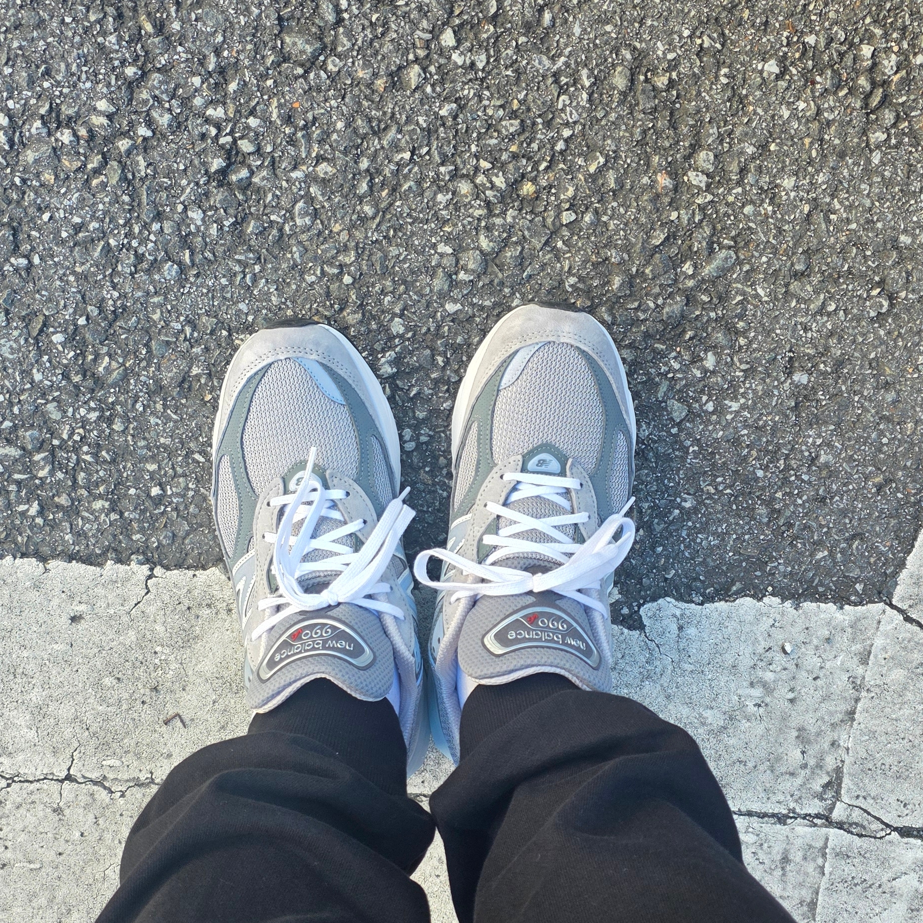 New Balance 990v6 Made in USA Grey - D Standard 착용 스타일 - 3