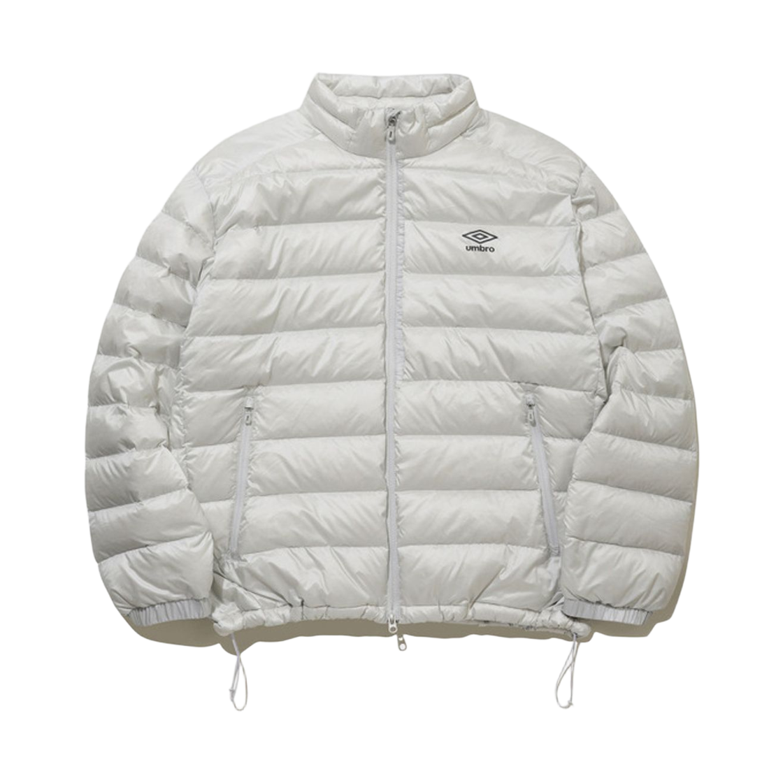 엄브로 페더플렉스 라이트 웨이트 스탠넥 다운 자켓 화이트 그레이(Umbro Featherflex Light Weight Stand-Neck Down Jacket White Grey)
