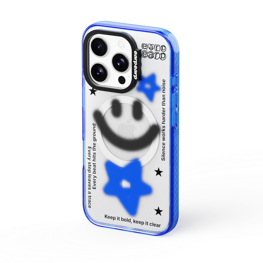 E2510_0015 earpearp Smile Graphity Blue Wave Label Case+ Case MagSafe