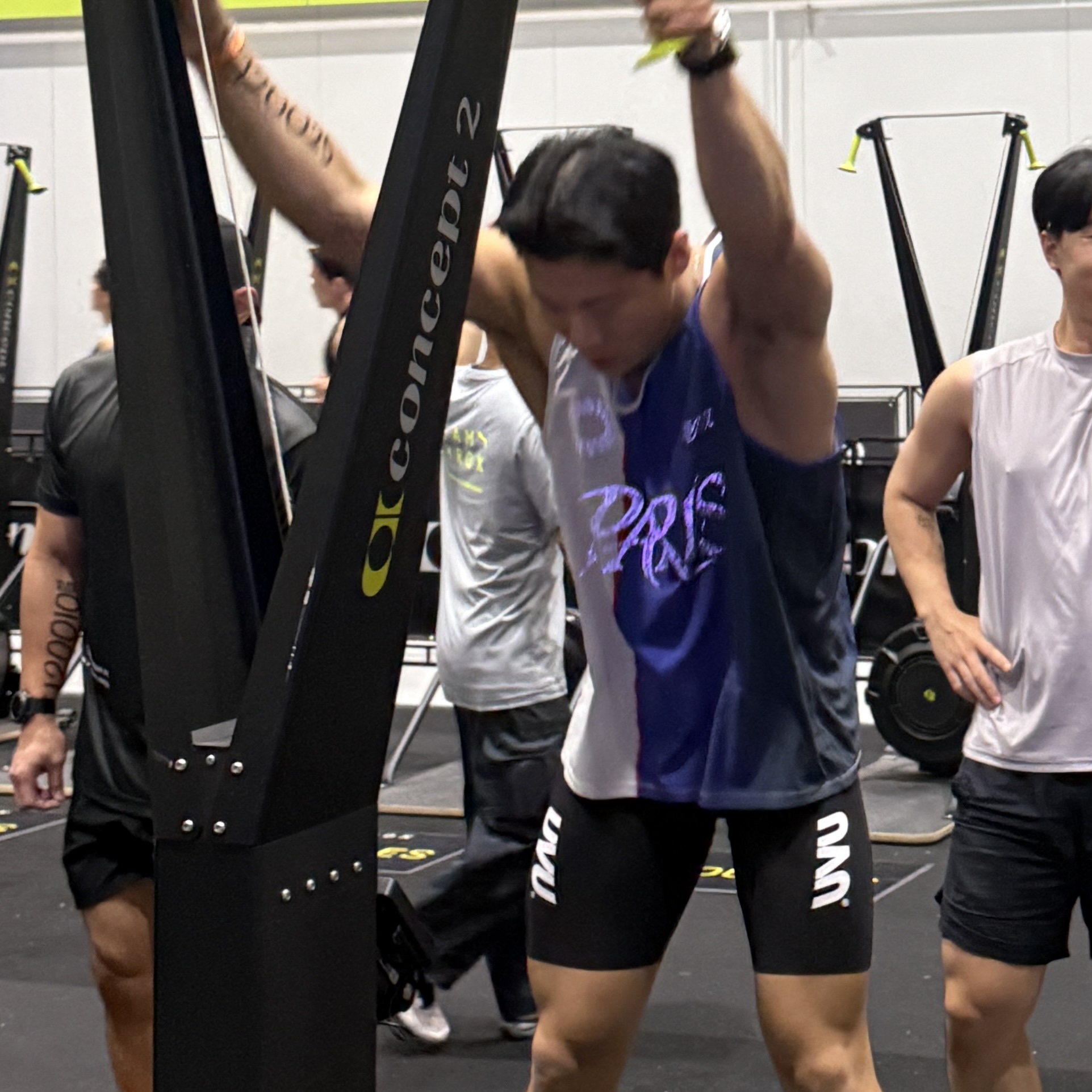 UVU Paris 25 Racing Vest White Navy, UVU Half Tight 2.0 Black 착용 스타일