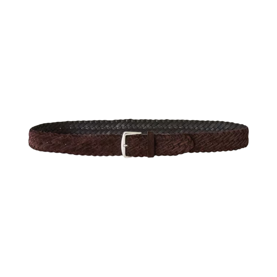 FAL6258-H026 Loro Piana Suede Alsavel Belt Chocolate