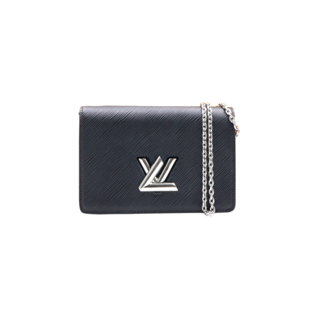 ITVE4K8PPJDJ Louis Vuitton Black Twist Epi Belt Chain Pouch Crossbody Bag