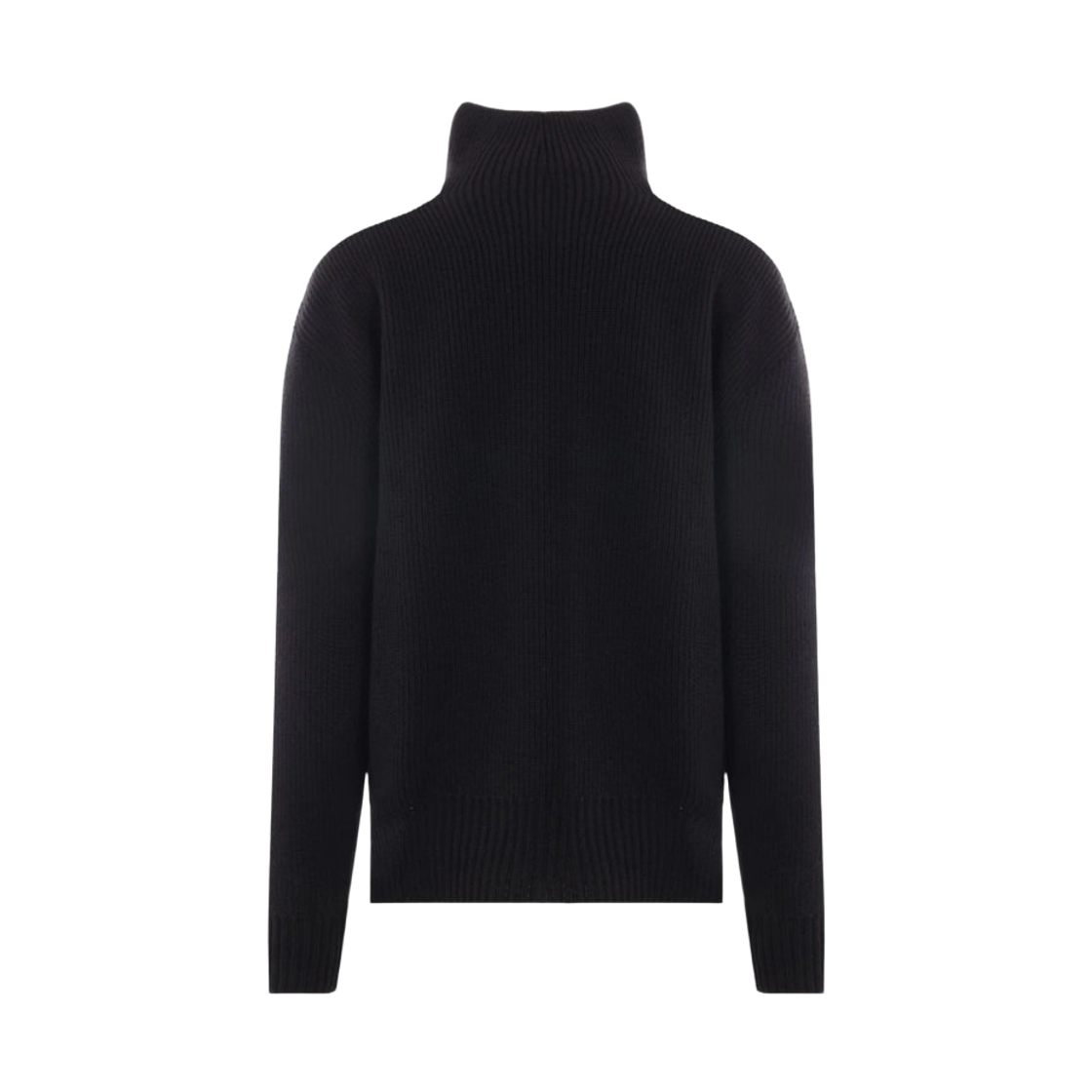RP02E4648-KWV-09 (W) Rick Owens Wool Turtleneck Jumper Black