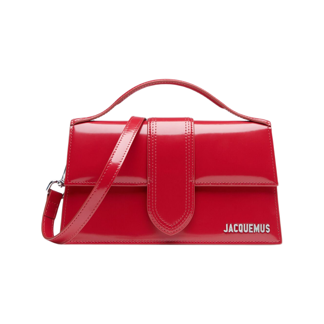 자크뮈스 레 클래식 라지 밤비노 크로스바디 플랩백 레드(Jacquemus Les Classiques Large Bambino Crossbody Flap Bag Red)