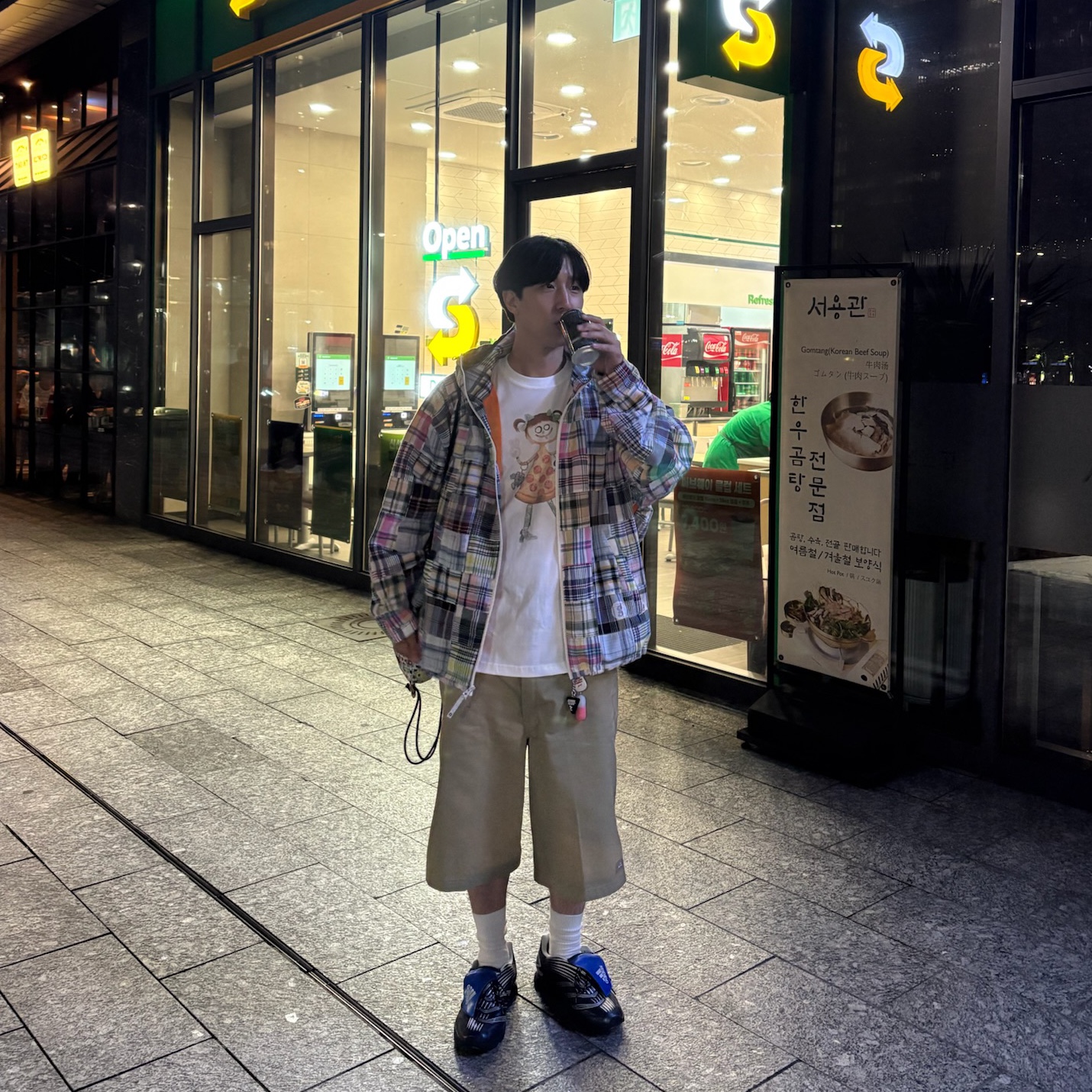 Supreme x GOODENOUGH Patchwork Madras Hooded Jacket Multicolor - 25SS 착용 스타일 - 1