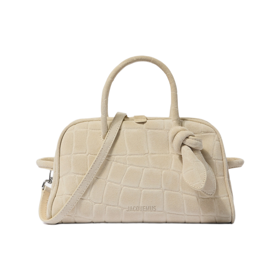 BAW00416AC0-7A09-120 Jacquemus Small Turismo Soft Bowling Bag Ivory