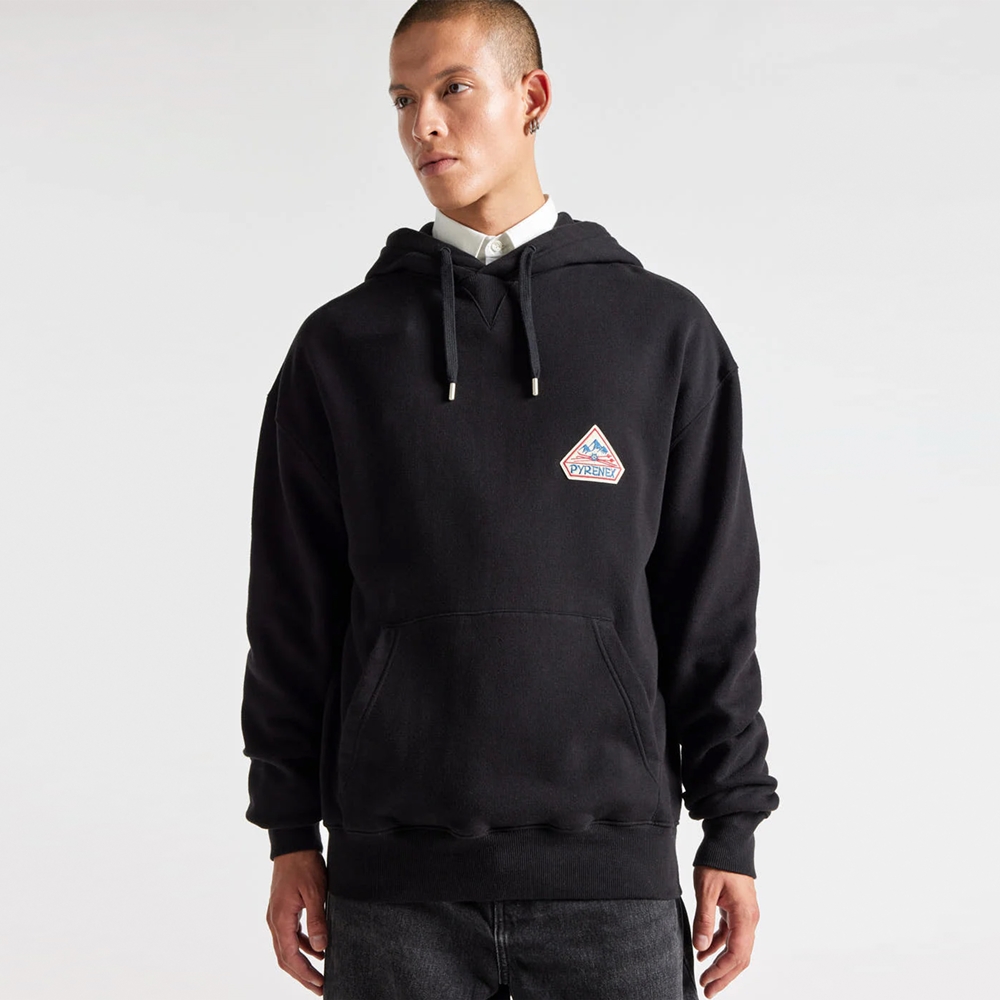 피레넥스 (24FW) 저니 후디 인 오가닉 코튼 - 블랙(Pyrenex (24FW) JOURNEY Hoodie in organic cotton - Black) - 3