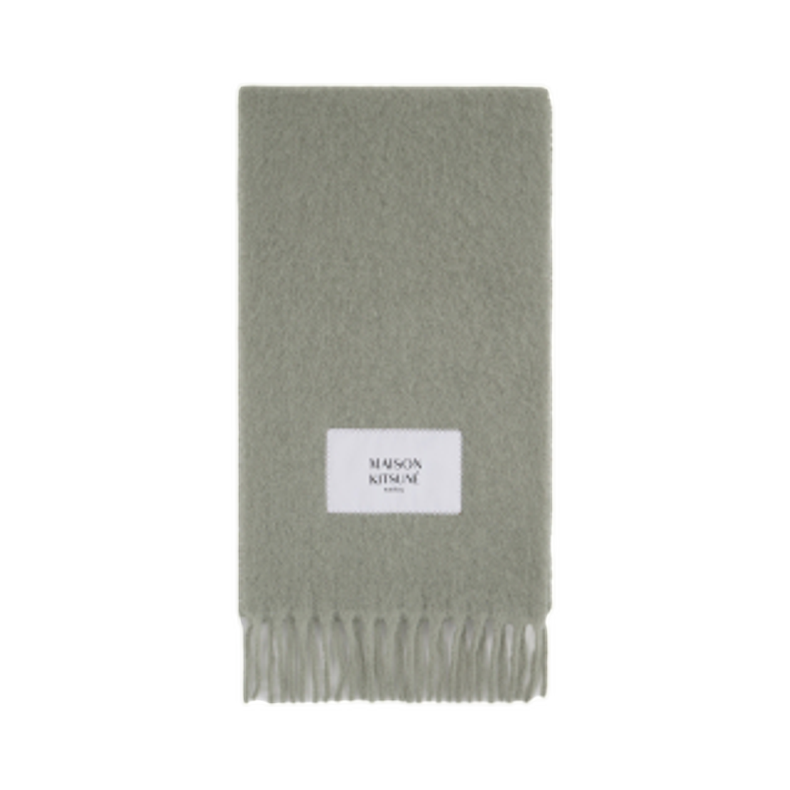 LM06206WA0022-P131 Maison Kitsune Alpaca Muffler Laurel Green