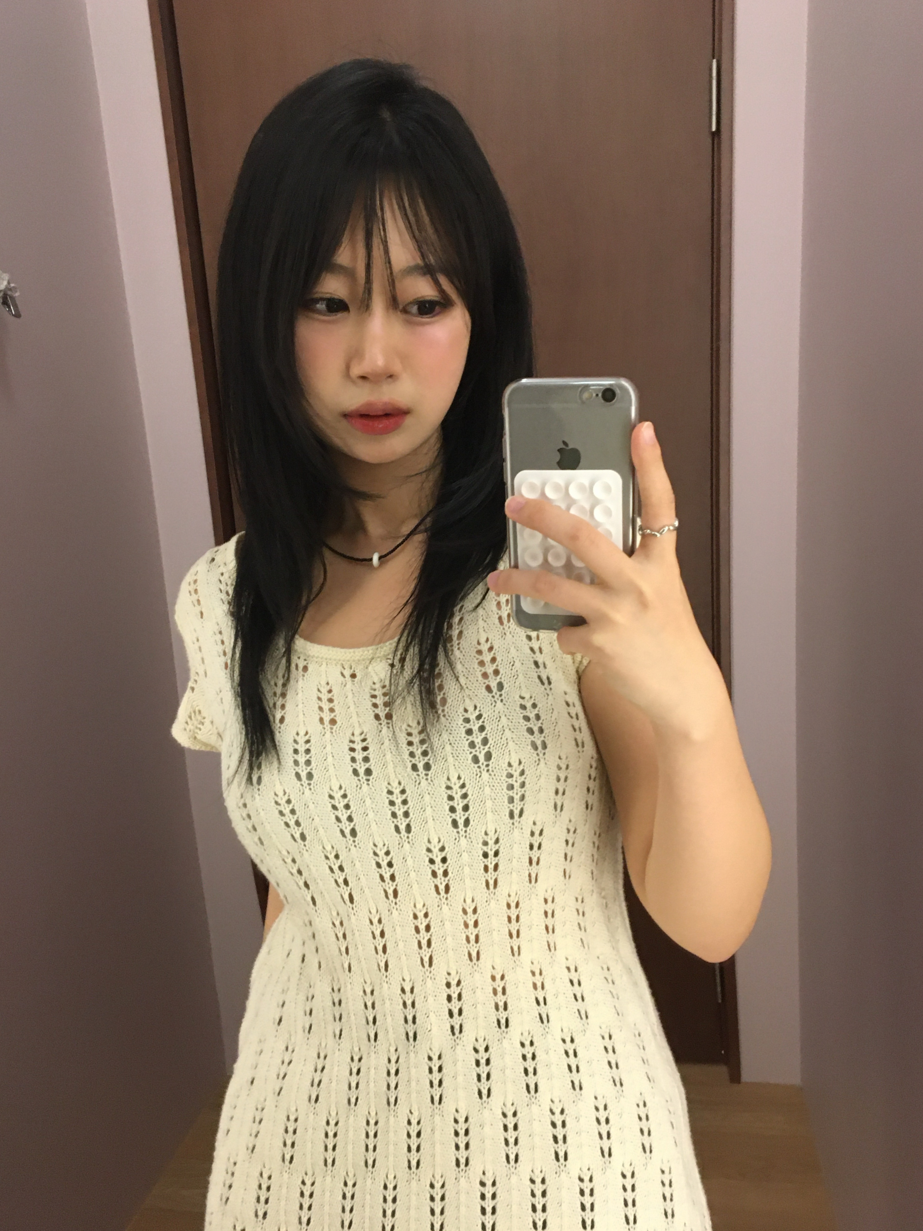 COYSEIO Scasi Knit Onepiece Ivory, COYSEIO Soft Strap Line Pants Navy 착용 스타일 - 2