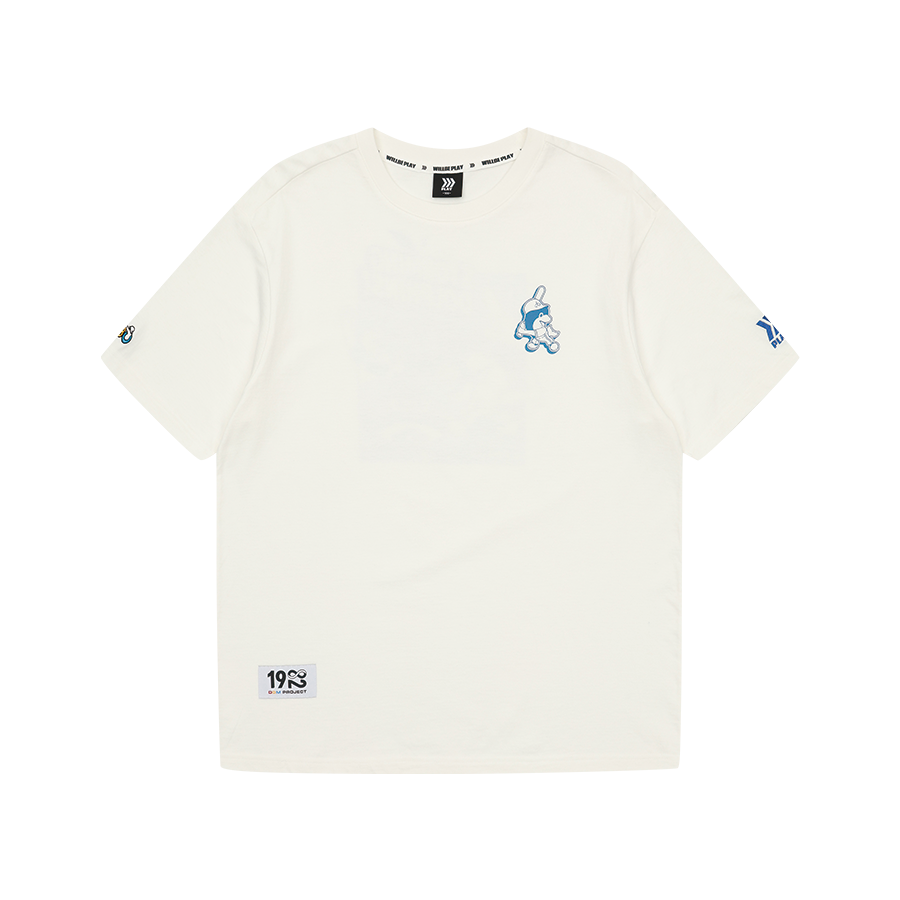 [예약배송] 윌비플레이 돌핀스 화이트 반팔 티셔츠([예약배송] WILLBE PLAY Dolphins T-shirt White)