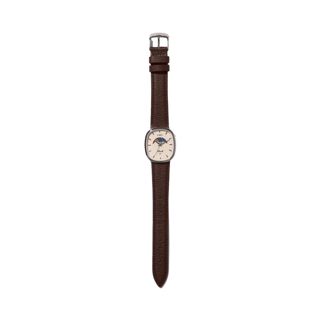 타이맥스 x 노아 오발 문 페이즈 워치 브라운 실버(Timex x Noah Oval Moon Phase Watch Brown Silver)