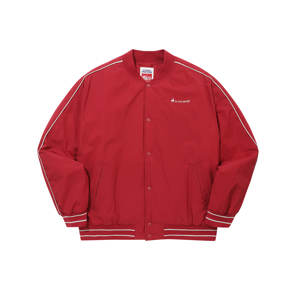QQ423LPDO3_DRD0 le coq sportif Uni Varsity Padded Jacket Deep Red
