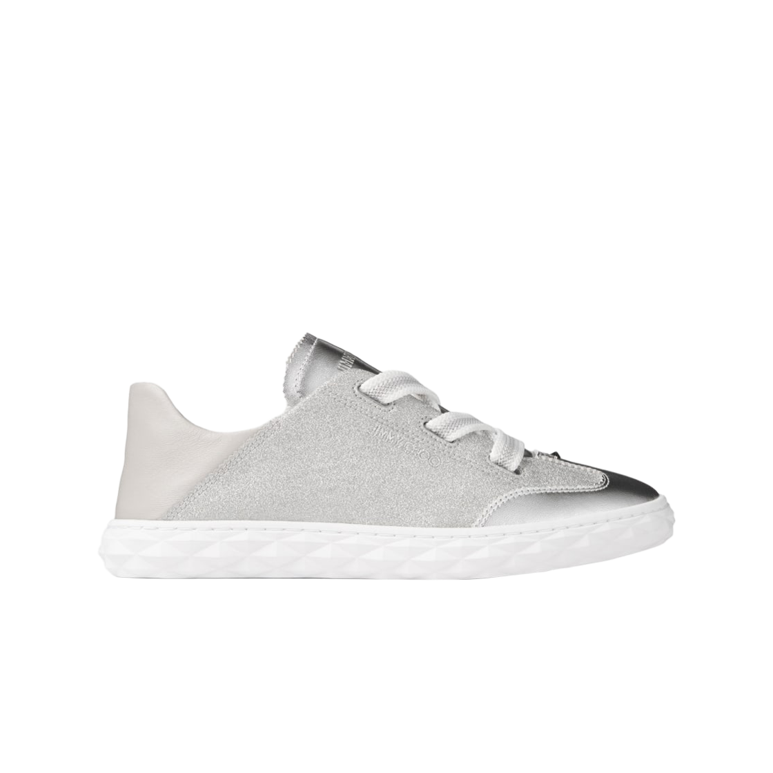 (W) 지미추 다이아몬드 라이트 플렉스 F 스니커즈 실버((W) Jimmy Choo Diamond Light Flex F Sneakers Silver)