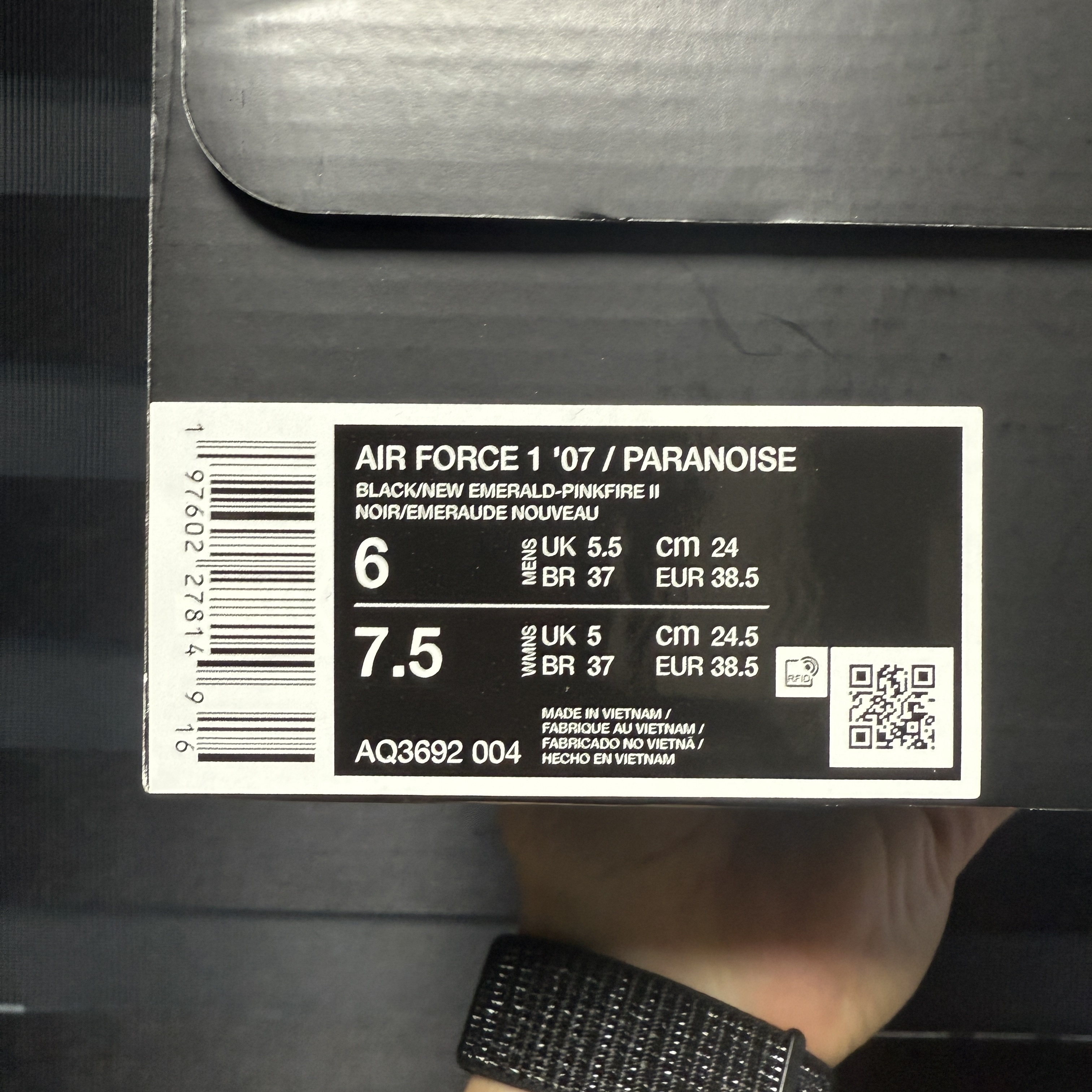 Nike x Peaceminusone Air Force 1 Low Para-Noise 3.0 Black and Multicolor 착용 스타일 - 2