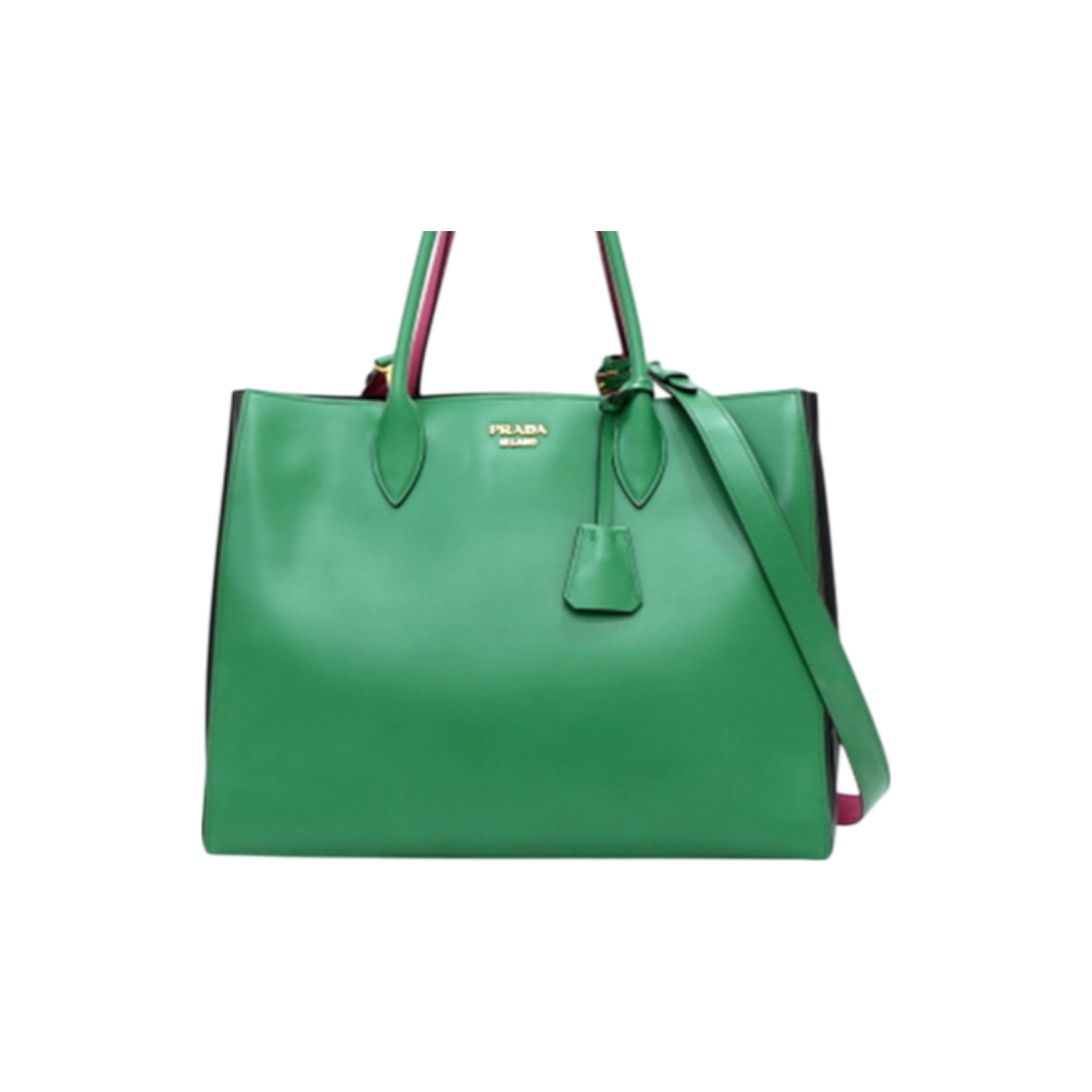 IT3J7PDB85TR Prada Multi-Color Bibliotech Gold Hardware Tote & Shoulder Bag