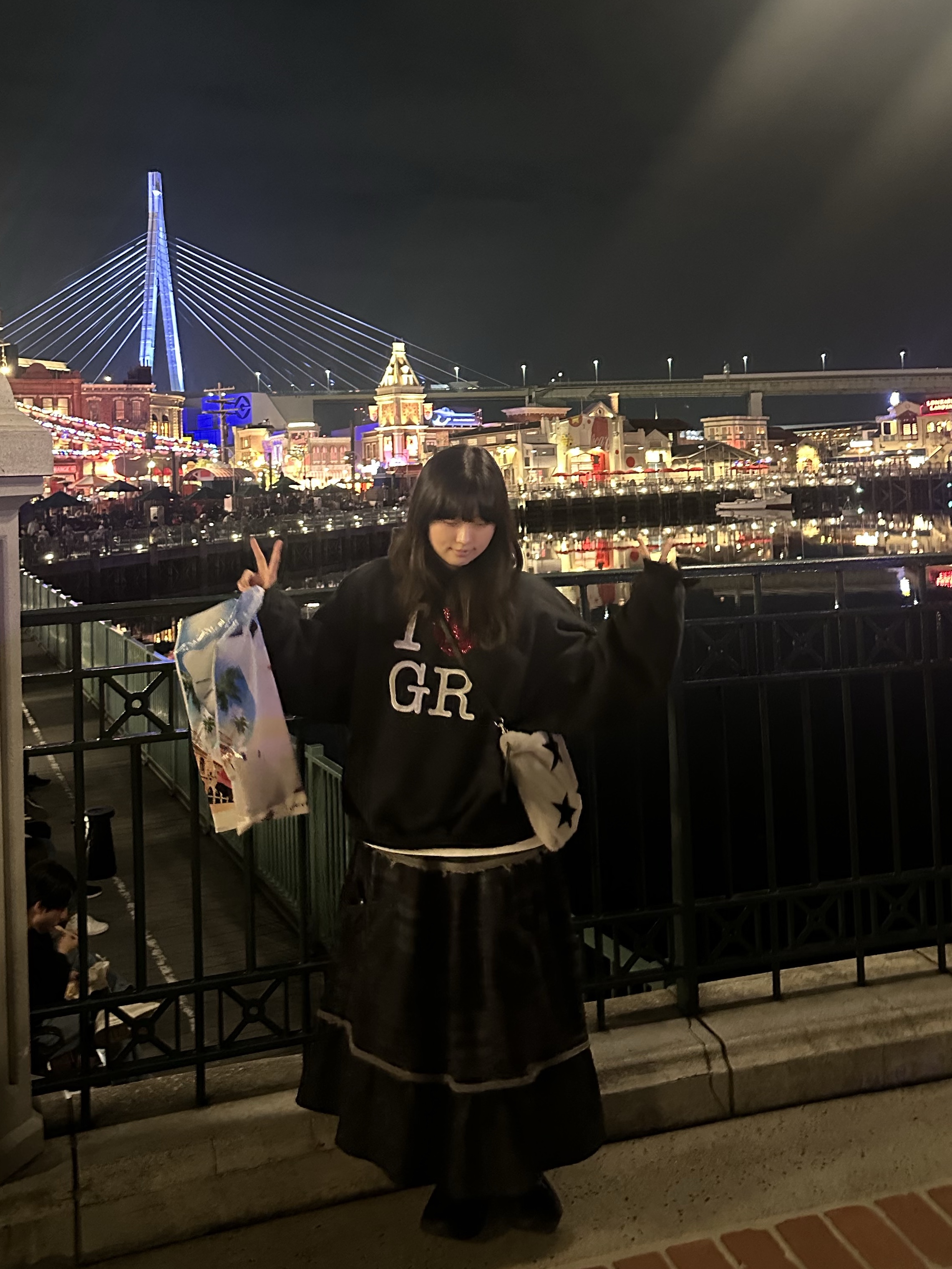 Project G/R I Love GR Hoodie Black - Haus of GR Exclusive 착용 스타일 - 2