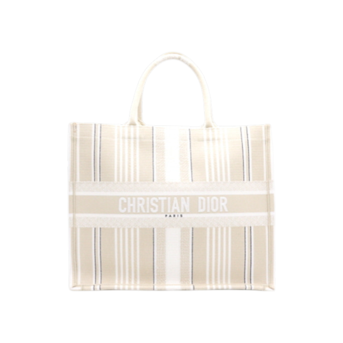 ITQG4AP8OHCU Dior Beige Stripe Book Tote 42 Large Bag