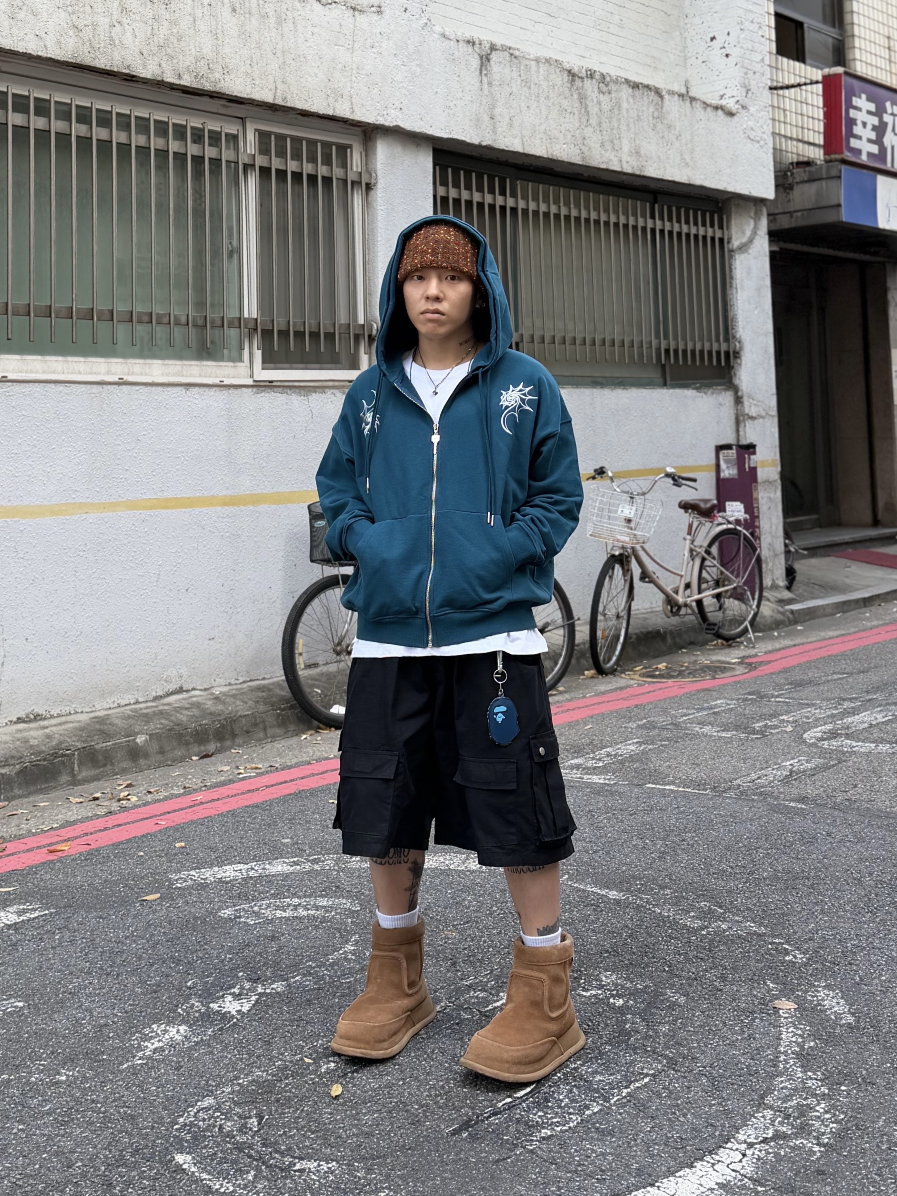 Kinchi x Non Parking N Road Boots Brown 착용 스타일 - 2