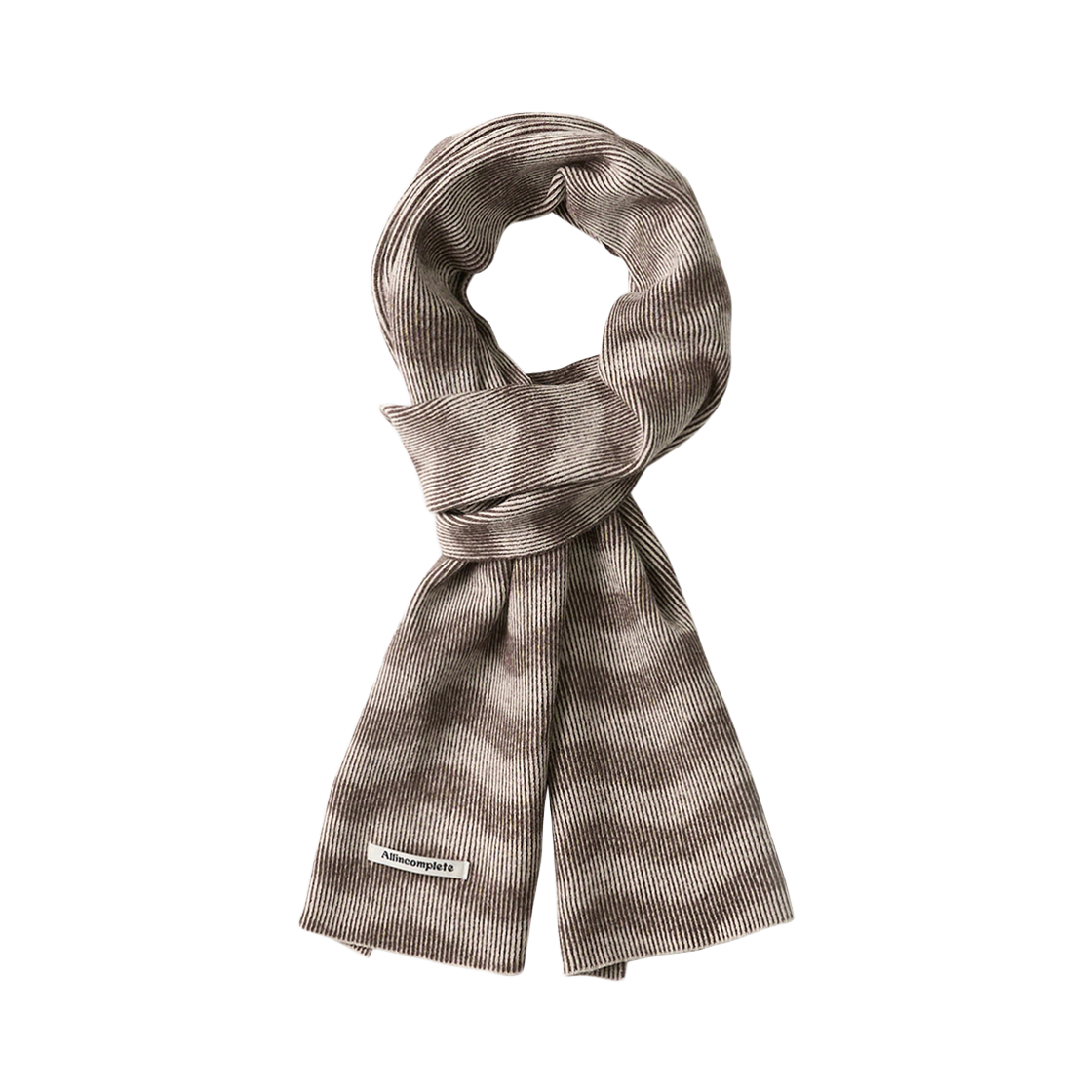 올인컴플리트 무아레 웨이브 머플러 브라운(Allincomplete Moire Wave Muffler Brown)