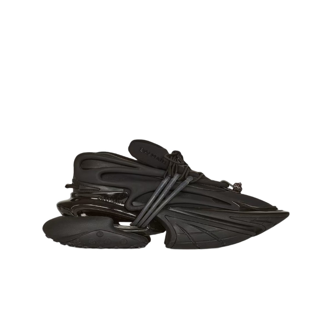 BM1VJ309KNSC0PA Balmain Leather Unicorn Low Top Sneakers Black