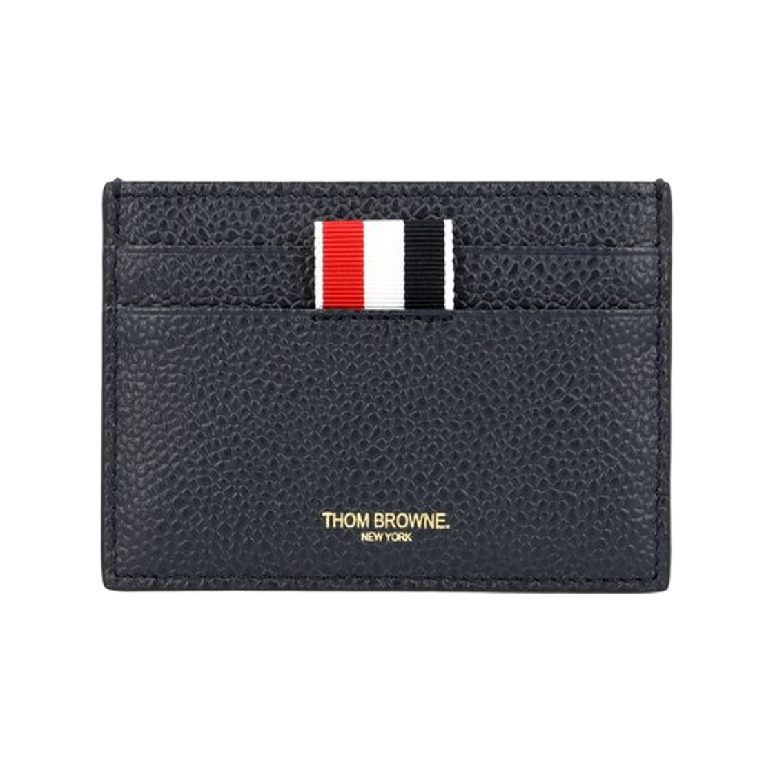 톰브라운 페블 그레인 사선 싱글 카드 홀더 네이비(Thom Browne Pebble Grain 4-Bar Single Card Holder Navy) - 1