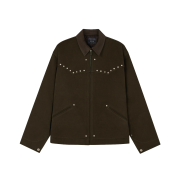 Riomeu Western Twill Washed Work Jacket Brown
