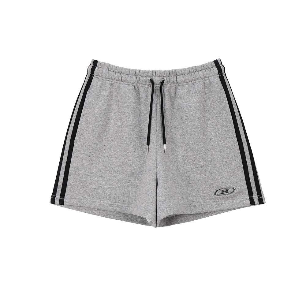 본투윈 크롬 B 트랙라인 쇼츠 멜란지그레이(BORN TO WIN W Chrome B Track Line Shorts Melange Grey)
