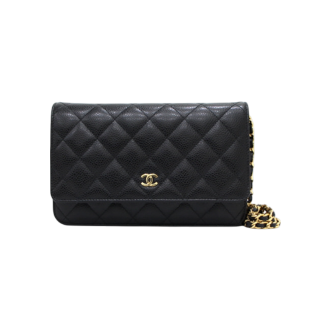 ITWE2FK58DFI Chanel AP0250 Black Caviar WOC with Gold CC Chain Shoulder and Crossbody Bag
