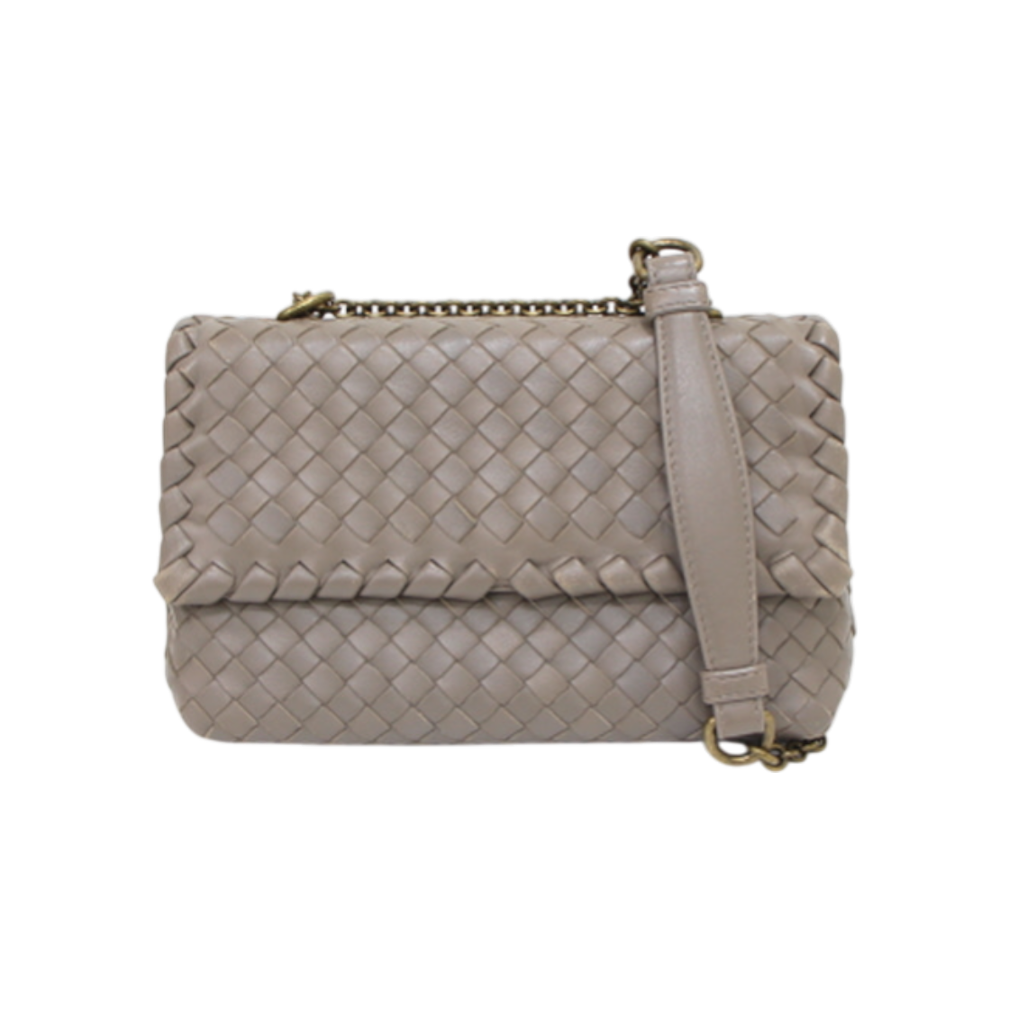 ITDN9VL567EJ Bottega Veneta 405739 Intrecciato Nappa Olympia Baby Gold Chain Shoulder and Crossbody Bag AA34907