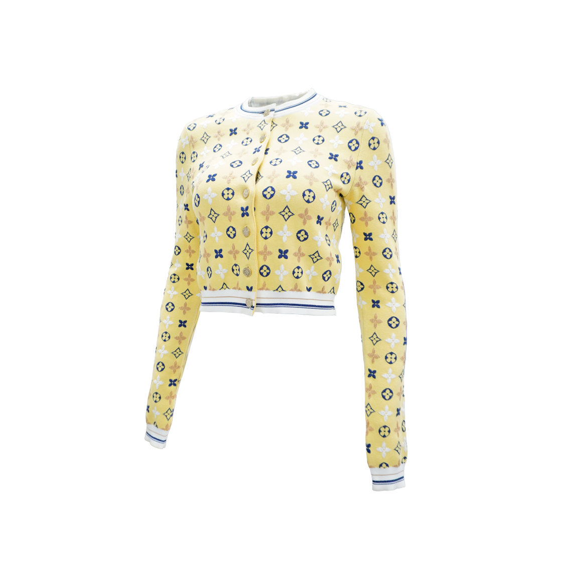 ITNTKFW8AIOA Louis Vuitton Yellow Cardigan 1AFZOE