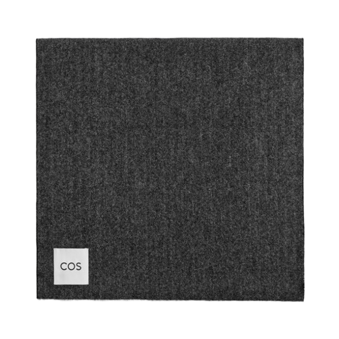 1322175001 COS Herringbone Wool Cashmere Muffler Grey Herringbone