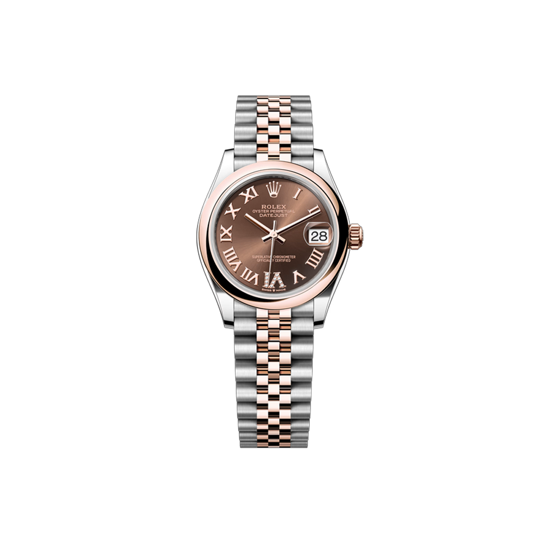 ITMBBLALDJO3 Rolex Datejust 31 278241 Chocolate Dome Bezel with 6 Diamonds Jubilee No. 6739