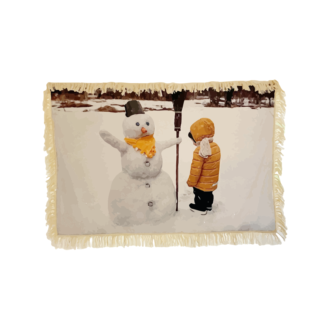 유라이크왓 스노우앤베이이 블랭킷 (가로형)([3% 포인트 적립] you like what Snowman And Baby Blanket (Horizontal))